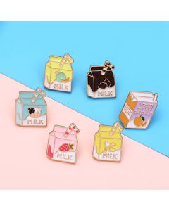 Personalized Oil Drip Brooch Milk Zinc Alloy Clothing