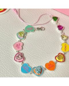 Special-interest Design Sweet Colorful Heart Bracelet