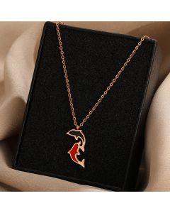 Cute fishtail dolphin necklace
