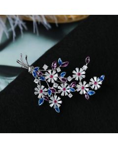 Brooch Color Zircon Drop Oil Corsage Women's Fashion Pin