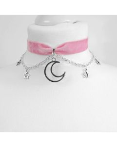 Velvet Necklace Necklace Clavicle Chain Moon Star Cute Pendant Fashion