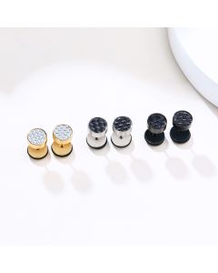 Stainless Steel Japanese And Korean Earrings Dumbbell Earrings