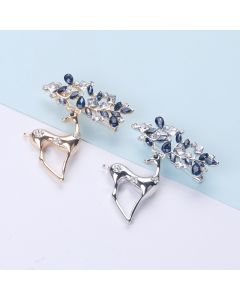 Simple Alloy Rhinestone Sika Deer Brooch