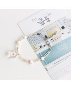 Glass Ball Hand-dried Flower Bracelet