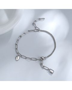 Letter Brand Tassel Asymmetric Small Lock Bracelet