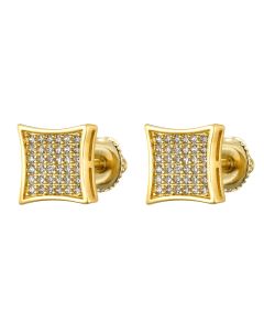 Hip Hop Zircon Square Stud Earrings