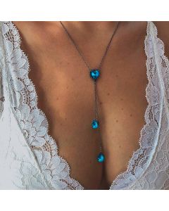blue Water drop necklace
