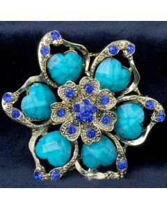 Fashion High-end Diamond Brooch Retro Rhinestone Love