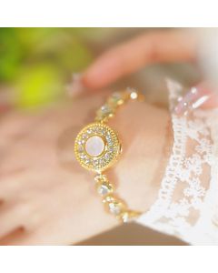 BS Retro Small Silver Watch Mid-ancient Flip Bracelet Watch Temperament Women's Watch
