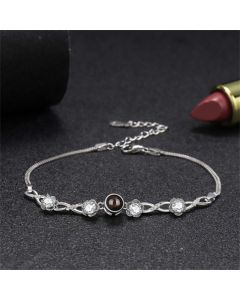 Fashion Sterling Silver Flowers Bracelet