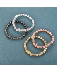 Zircon Diamond Crown Four Color Bracelet