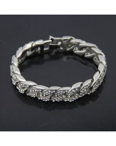 European And American Hip-hop Rap Full Of Diamond Men's Bracelet