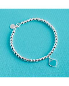 Double Heart Enamel Heart Pendant Bracelet Women