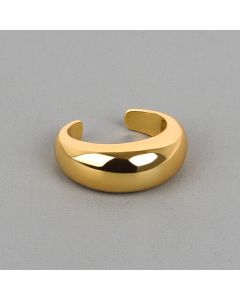S925 Sterling Silver Goose Egg Levitated Ins Exaggerated Design Open Ring 18K