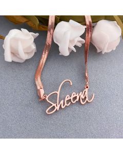  Wind Blade Necklace Custom Name Stainless Steel Name Snake Chain Necklace For Women Jewelry Gift