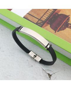 Design Sense Niche Accessories Leather Stainless Steel Couple Bracelet