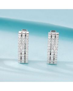 18K White Gold Natural Diamond Earrings