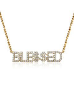 Full Diamond Name Letter Necklace