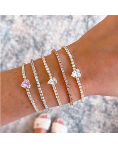 Drop-shaped Zircon Ladies Bracelet Simple Temperament Electroplating Real Gold