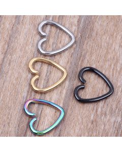 Heart-shaped Nose Clip, Nose Ring, Ear Clip, Ear Stud, Ear Bone Stud