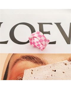 New Wave Personality Simple Chessboard Stitching Candy Color Ring