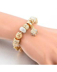 Creative Hollow Peach Heart Beaded Bracelet