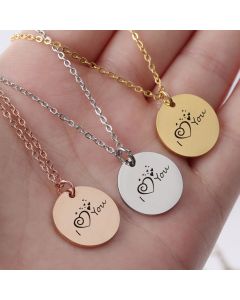 Stainless Steel Personality Simple Couple Geometric Necklace Pendant