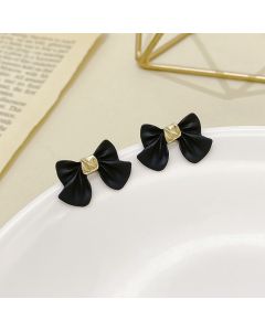 Red Black Color Bowknot Dangle Earrings For Girl Korean Sweet Women Fashion Jewelry