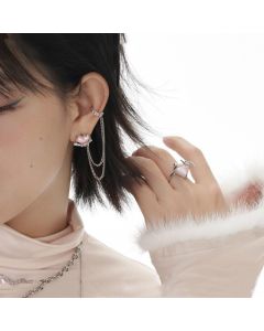 Love Star Balloon Earrings Asymmetric Ear Clip