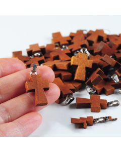 Men's DIY Wooden Cross Pendant