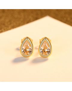 Korean Water Drop Zircon Earrings