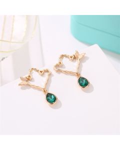 Fashion Crystal Butterfly Hollow Necklace Earrings