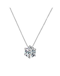 Single diamond necklace women