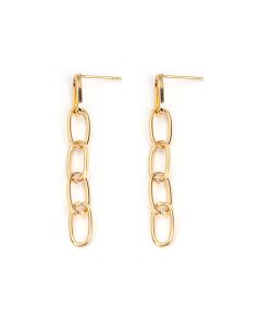 Oval Chain Earrings Simple Retro Exaggerated Earrings Women