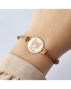 DIY Dogs And Cats Pet Memorial Braided Rope Adjustable Size Custom Bracelet