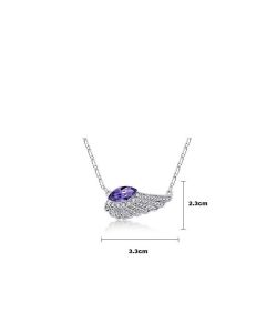 Full Diamond Horse Eye Crystal Necklace Tears Wings