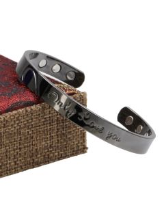 Women's Gun Black Magnetic Health Bracelet