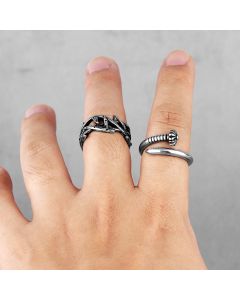 Vintage Creative Cross Nail Men's Titanium Steel Ring