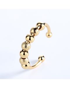 New Product Rotating Micro-motion Beads Women's Men's Anxiety Ring Adjustable Thin Bead Ring
