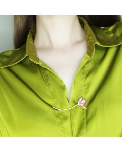 Women's Simple Temperament Multicolor Oil Drop Lotus Brooch