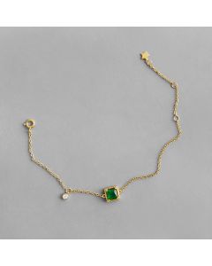 S925 Sterling Silver Geometric Square Grandmother