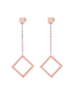 Female square frame earrings