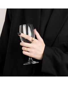 Geometric Irregular Hollow Opening Personalized Ring Jewelry