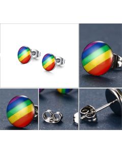 Rainbow stud earrings