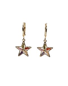 Simple Gold-plated Earrings Korean Style Inlaid Zircon Earrings