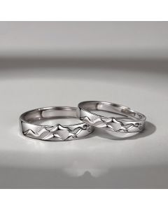Original Mountain Ringless Couple Ring Sterling Silver