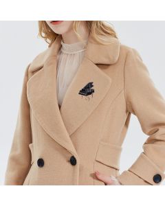 Women's Fashion Personality Environmental Protection Alloy Small Piano-shaped Brooch