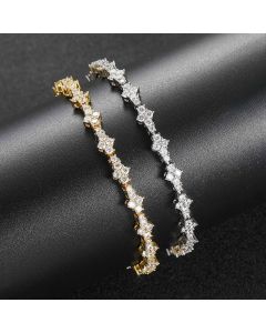 Plum Tennis Chain Men's Hip Hop Bracelet