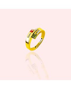 Silver Fashion Net Celebrity Lettering Couple Ring