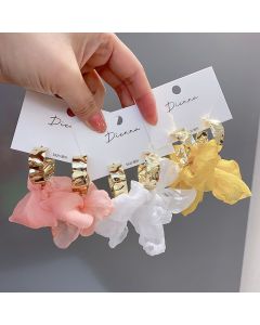 Lace fabric earrings